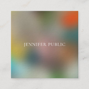 Cartão De Visita Quadrado Abstrato de Trendy Art Elegante Modelo profissiona