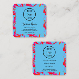 Cartão De Visita Quadrado Abstrato Moderno Único Personalizado