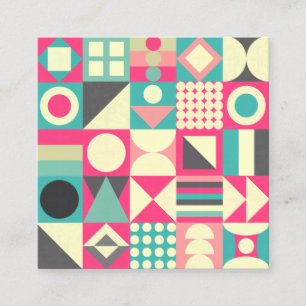 Cartão De Visita Quadrado Abstrato quadrados 110419