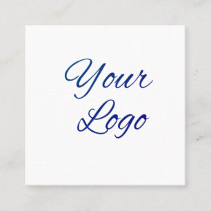 Cartão De Visita Quadrado adicione seu logotipo/design aqui texto simples e