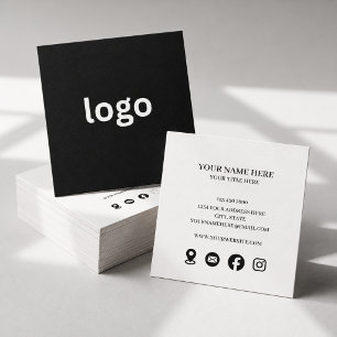 Cartão De Visita Quadrado Adicione seu logotipo personalizado círculo profis