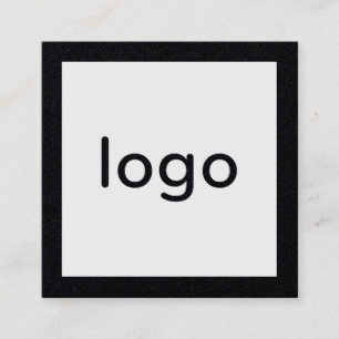 Cartão De Visita Quadrado Adicione seu papel de embalagem preto rústico