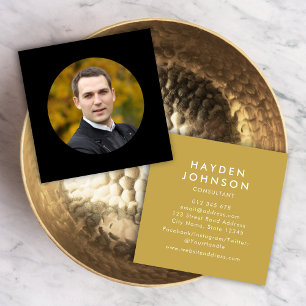 Cartão De Visita Quadrado Adicione Sua Cor Editável Minimalista Simples