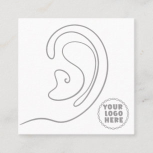 Cartão De Visita Quadrado Adicione suas engrenagens de joalharia de logotipo