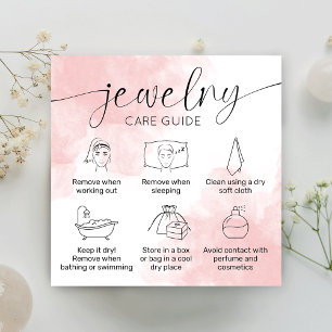 Cartão De Visita Quadrado Aestésico rosa Aestésico Logotipo de Aquarela Cuid