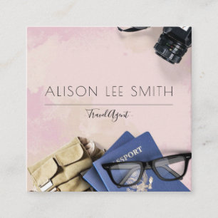 Cartão De Visita Quadrado Agente Viagem