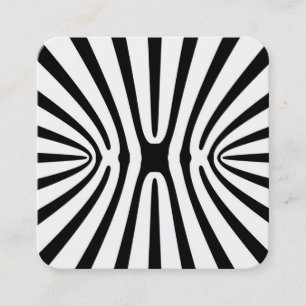 Cartão De Visita Quadrado Alienígena Xebra