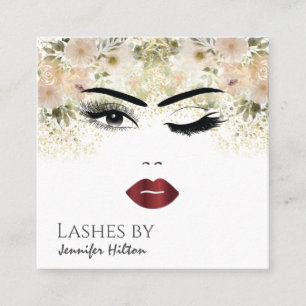 Cartão De Visita Quadrado Alinhando a cara moderna e sensual