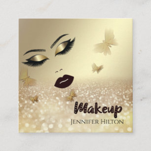Cartão De Visita Quadrado Alinhar a cara sensual moderna e atraente