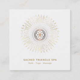 Cartão De Visita Quadrado *~* Alquimia - Geometria Sagrada de Mandala Shaman