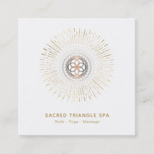 Cartão De Visita Quadrado *~* Alquimia - Geometria Sagrada de Mandala Shaman