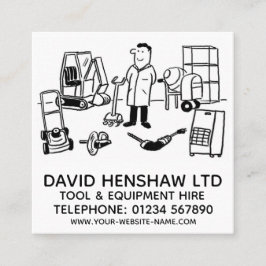 Cartão De Visita Quadrado Aluguer de ferramentas e equipamento