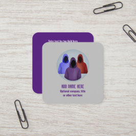 Cartão De Visita Quadrado Analista de Segurança Cibernética - Hackers Consid