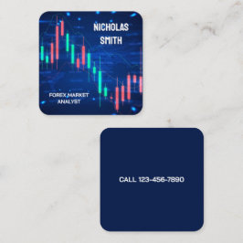 Cartão De Visita Quadrado Analista Forex