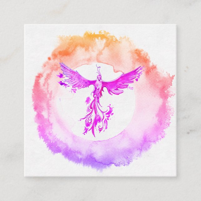 Cartão De Visita Quadrado *~* Anéis de fogo de Phoenix cheirosas (Frente)