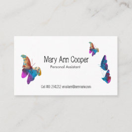 Cartão De Visita Quadrado Animais selvagens animais das borboletas da