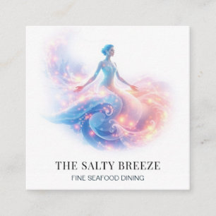 Cartão De Visita Quadrado *~* AP13 104 Praia WAVE Nascimento de Vênus