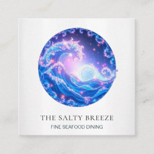 Cartão De Visita Quadrado *~* AP13 Agente Imobiliário Costeiro Náutico 96