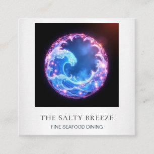 Cartão De Visita Quadrado *~* AP13 Barcos Costeiros Náuticos de Praia que Pe