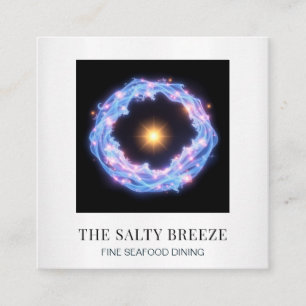 Cartão De Visita Quadrado *~* AP13 Beach Wave Yoga Spa Massage Reiki 92