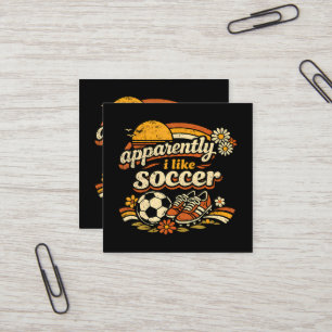 Cartão De Visita Quadrado Aparentemente Eu Gosto de Futebol
