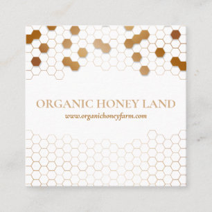 Cartão De Visita Quadrado Apiarista das abelhas Honeycomb