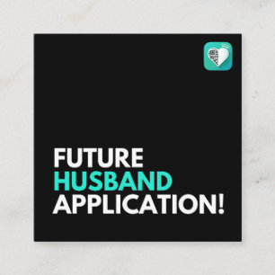 Cartão De Visita Quadrado Aplicativo Marido Futuro