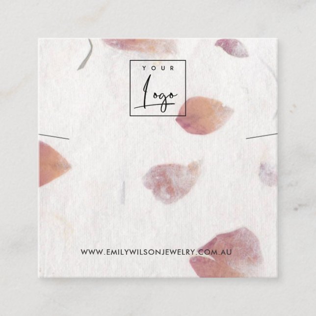 CARTÃO DE VISITA QUADRADO APRESENTAÇÃO DE BRACELET DE PAPEL DE PAPEL MANUSAD (Frente)