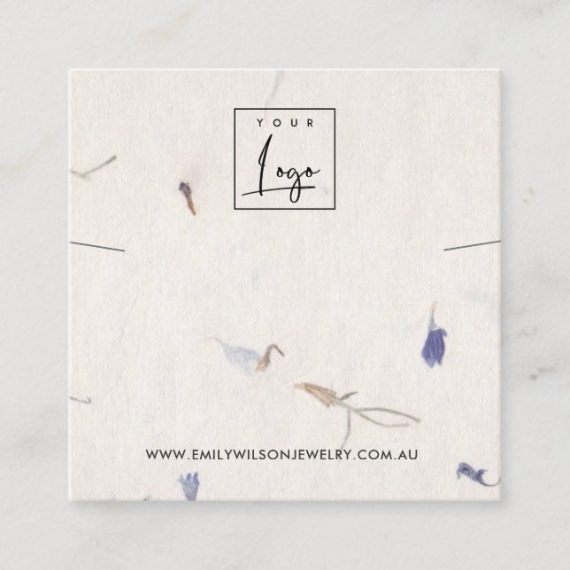 CARTÃO DE VISITA QUADRADO APRESENTAÇÃO DE BRACELET DE PAPEL DE PAPEL MANUSAD (Frente)