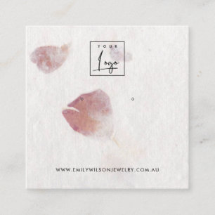 CARTÃO DE VISITA QUADRADO APRESENTAÇÃO DE OUVIDO DO ESTUDO DE PAPEL PETAL 