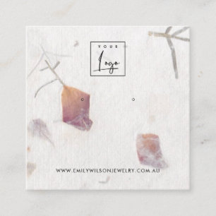 CARTÃO DE VISITA QUADRADO APRESENTAÇÃO DE OUVIDO DO ESTUDO DE PAPEL PETAL 