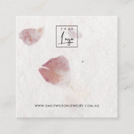 CARTÃO DE VISITA QUADRADO APRESENTAÇÃO DE OUVIDO DO ESTUDO DE PAPEL PETAL PI