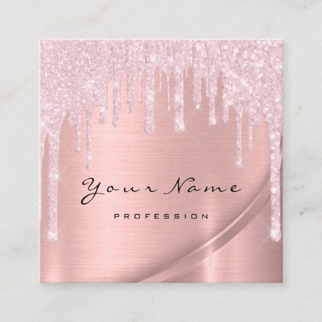 Cartão De Visita Quadrado Aproximação de Depilação de Acessos Navegações Com (Frente)