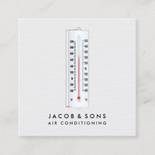 Cartão De Visita Quadrado Ar condicionado de ventilação por aquecimento HVAC