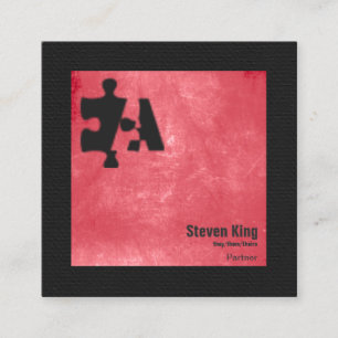 Cartão De Visita Quadrado Argentino Law Red