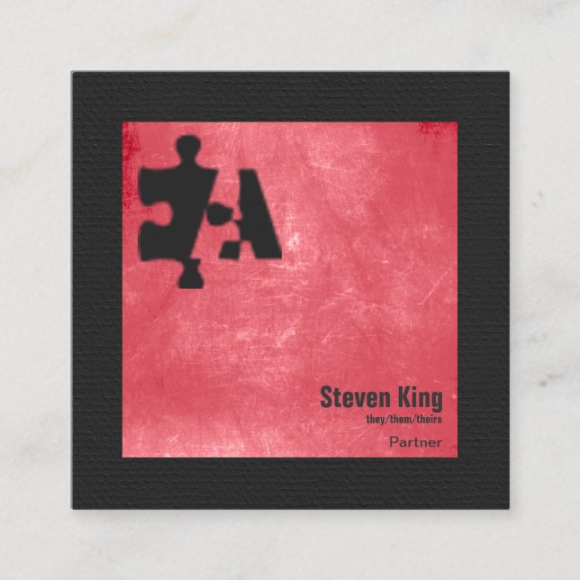 Cartão De Visita Quadrado Argentino Law Red (Frente)