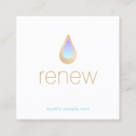 Cartão De Visita Quadrado Aromaterapia Natural Skincare e Wellness Spa