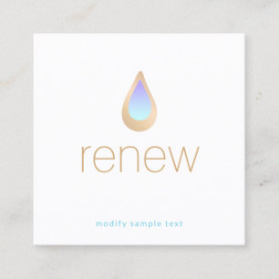 Cartão De Visita Quadrado Aromaterapia Natural Skincare e Wellness Spa