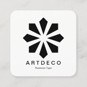 Cartão De Visita Quadrado Art Deco