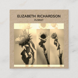 Cartão De Visita Quadrado Artesanato Artístico de Colagem de Fotografias de 