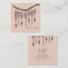 Cartão De Visita Quadrado Artista de Marca Artista Artista Natural