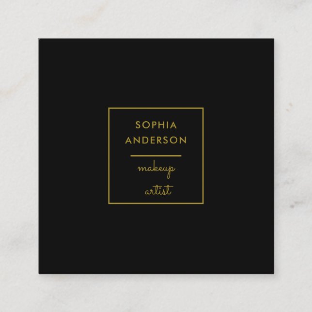 Cartão De Visita Quadrado Artista elegante de mármore rosa moderno (Frente)