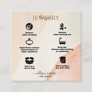 Cartão De Visita Quadrado Atendimento Mínimo Profissional Terracotta Boho