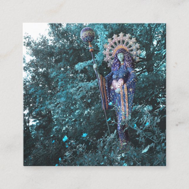 Cartão De Visita Quadrado aza deusa da energia feminina do cosmos (Frente)