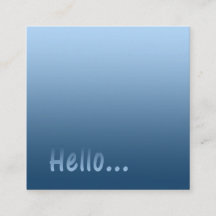 Azul da cor do inclinação um olá! com texto feito