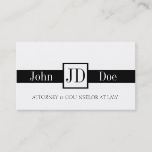 Cartão De Visita Quadrado B/W da fita do advogado