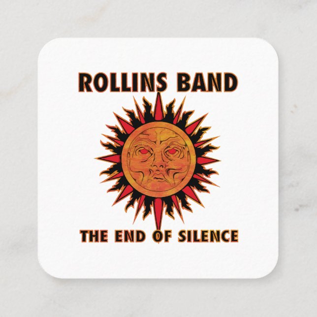 Cartão De Visita Quadrado Banda de sonho de seca (Verso)