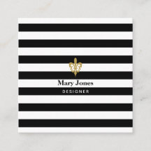 Bandas brancas e pretas Fleur de Lis