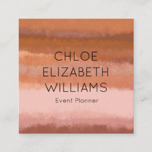 Cartão De Visita Quadrado Bandas de Abstrato de Tijolos Texturizados