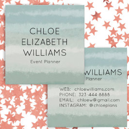 Cartão De Visita Quadrado Bandas Texturizadas de Abstrato de Sala Pálida